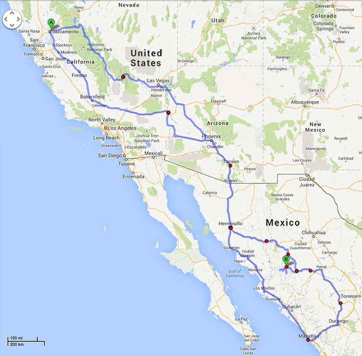 Route to Mexico & Back 01/2014
